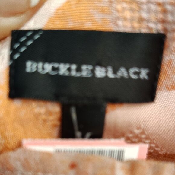 Buckle Pink Flutter Sleeve Blouse Asymmetrical Boxy - Picture 2 of 3